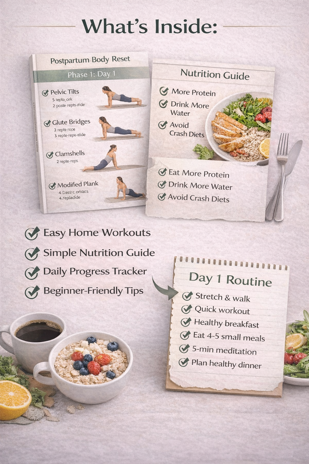 Postpartum Body Reset Blueprint – 30-Day At-Home Fitness Plan for New Moms